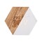 Craft Express 4 Pack Engravable Hexagonal Marble and Wood Coasters – 4" Laser-Ready
